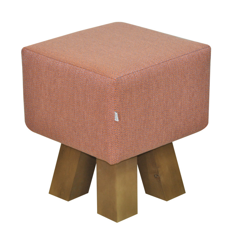 Gimo Solid Wood Accent Stool, Pink