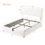 Lit plateforme tapissier avec système de rangement hydraulique