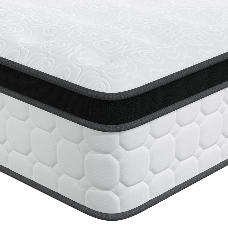 12" Hybrid Pocket Coil Gel Memory Foam Full Double Mattress, Full / Double