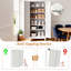 Armoire de cuisine 75 pouces en métal blanc avec 5 tablettes réglables, capacité de rangement autoportante de 110 lb-133394539