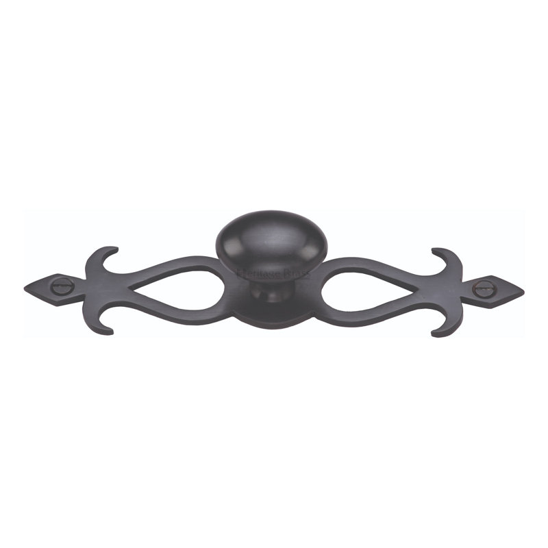 Heritage Brass Heritage Cabinet Knob Oval/Backplate Design 32mm, Satin Brass