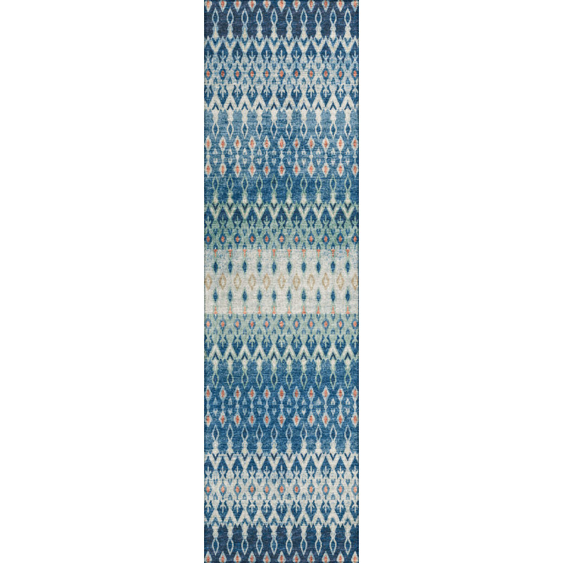 Abheer Chenille Washable Ikat Rug, Runner 2'3" x 7'6"