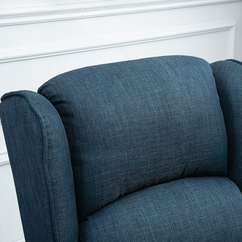 Canapé de massage inclinable avec fonction chauffante, télécommande, bleu, Bleu