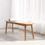 Banc de table en bois de chêne naturel pour salle à manger