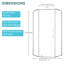 Cabine de douche semi-anglaise en nickel brossé, 34 1/8 po x 72 po - Accessoire de salle de bain sophistiqué 72 po, aspect-120996455