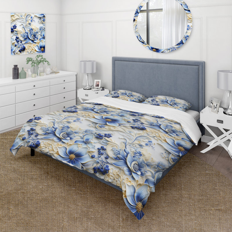 Ensemble de housse de couette Markinson, Housse de couette simple + 1 taie décorative stan