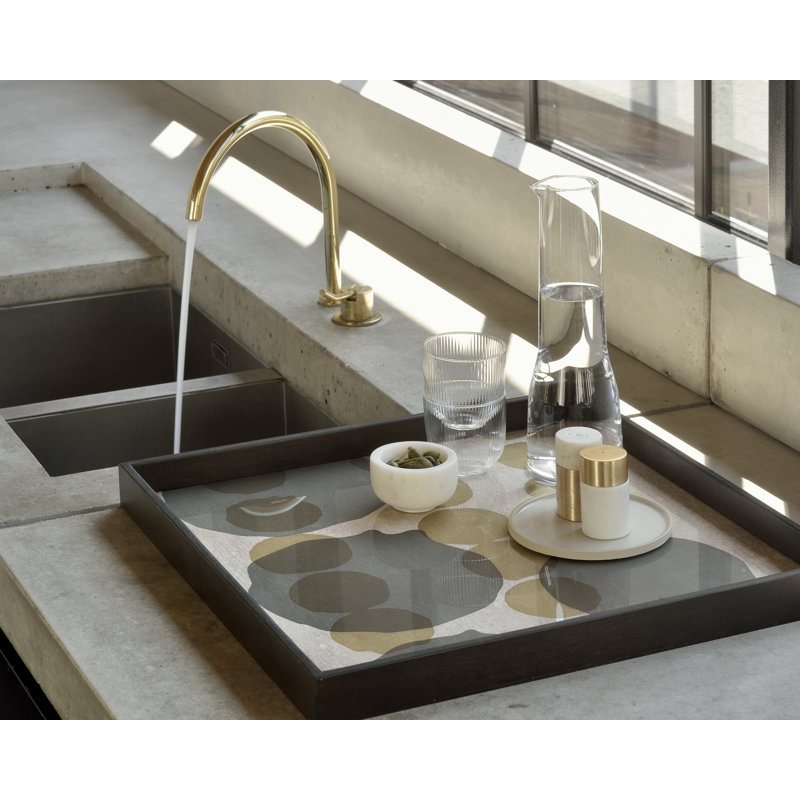 Translucent Silhouettes Glass Decorative Tray