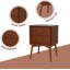 Table de chevet 2 tiroirs en brun