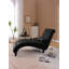 Fauteuil inclinable classique en velours avec capitonnage à boutons et garniture cloutée argentée-842217023