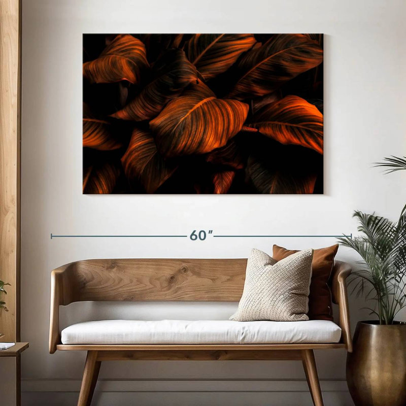 Harnek Bronze Toned Leaves, 32" H x 48" W