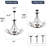 6 Light Dimmable Elegant Black Crystal Chandelier