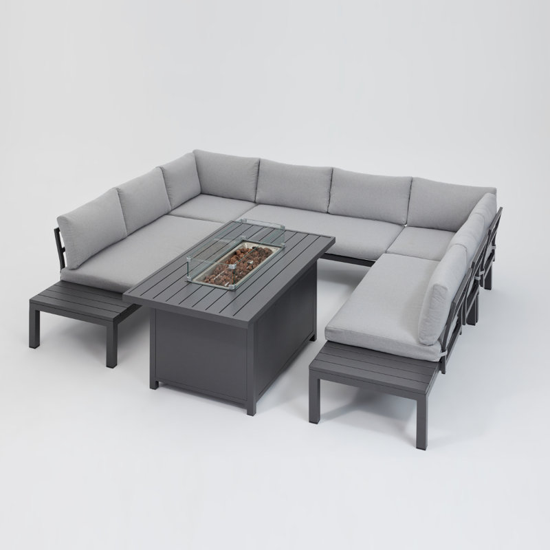 Almarosa 8 - Person Garden Lounge Set with Cushions