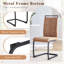 Ensembles de table de salle à manger modernes en bois noir avec chaises en tissu technique pour la maison