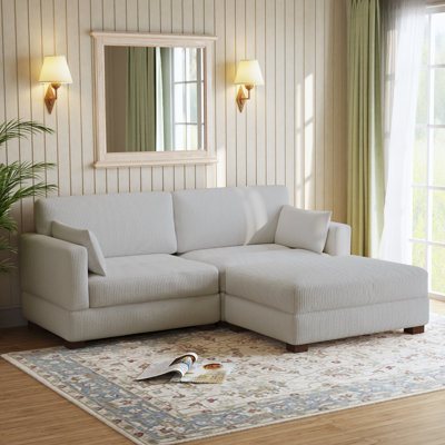 Maelina 3-Piece Corduroy Modular Sectional