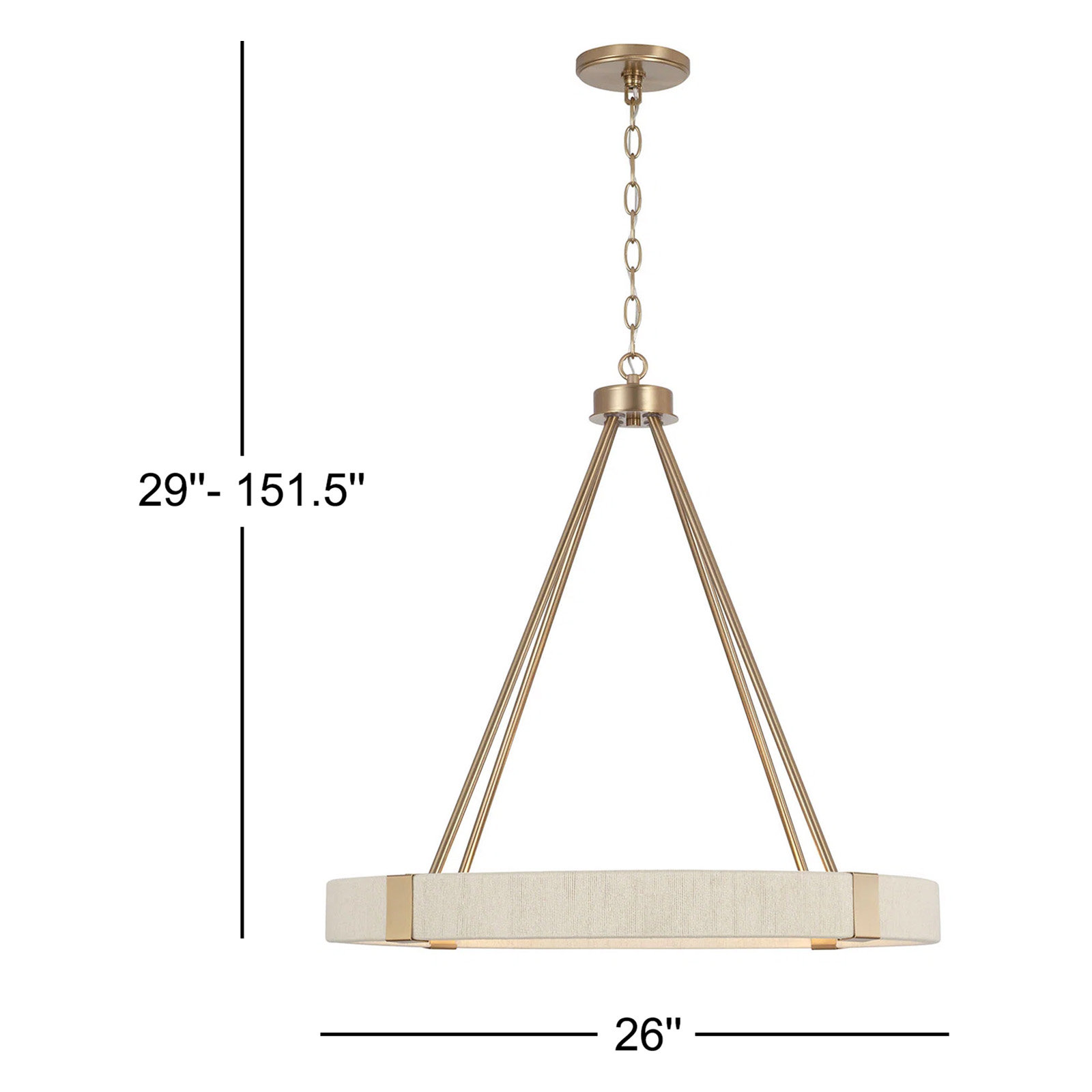 Dorrin Dimmable Chandelier, 25.5" H x 26" W
