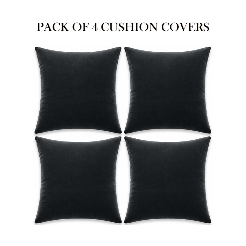 Eva-Sophia Square Scatter Cushion, Black