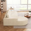 Chenille beige moderne, canapé modulaire, 3 coussins, matériau à haute résilience, sans assemblage, chenille modulaire confortable avec bords arrondis et respirants, conception d'oreiller, idéale pour le salon-1318391430-1318391480