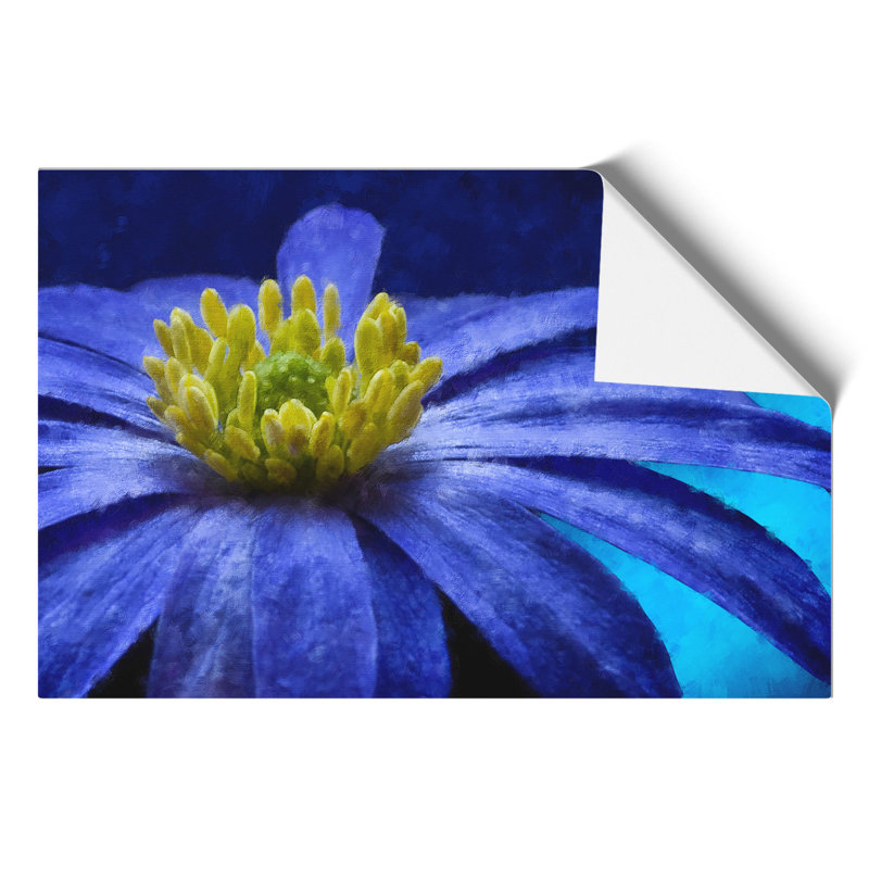Blue Flower - No Frame Painting, 30cm H x 42cm W x 0.1cm D