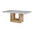 Rectangular Dining Table With Faux Marble Tabletop