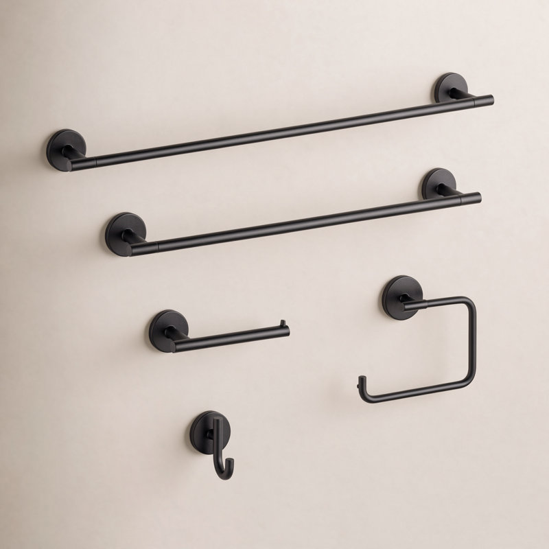 Porte-papier hygiénique mural simple Trinsic, Noir mat