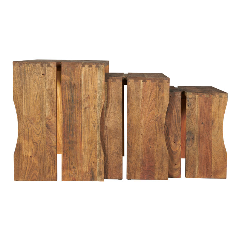 Solid Wood Nesting Tables With Dovetail Joinery