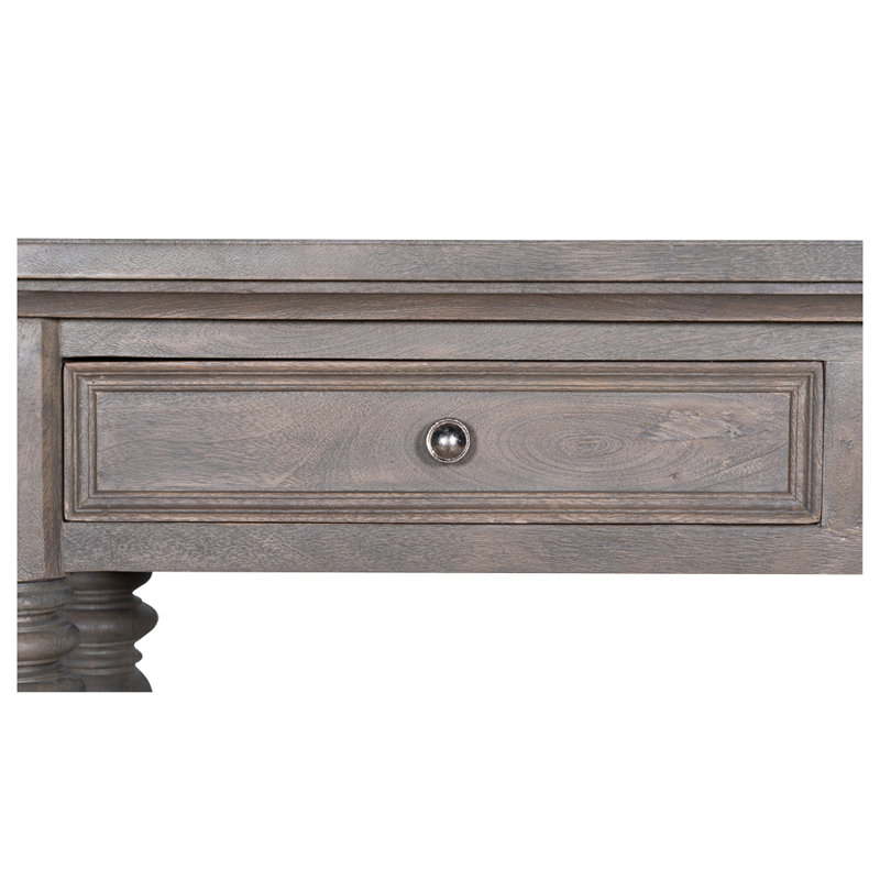 Lineville 50'' Solid Wood Console Table, Smoke Gray