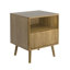 Table de chevet cannelée à profil incurvé, table de bout avec rangement, table de chevet pour chambre à coucher, salon-342602085-341000671