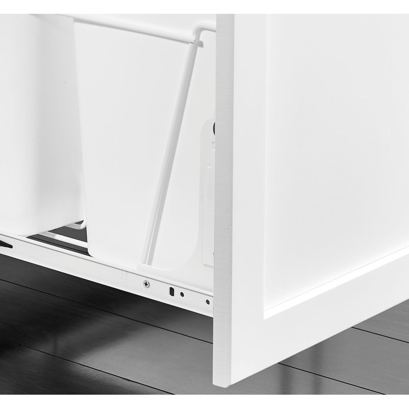 Ensemble de porte en acier blanc mat pour poubelles rétractables Rev-A-Shelf® RV Series