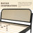 Beiro Solid Wood Rattan Platform Bed with Headboard, Bohemian and Mid-Century Bed Frame-1132484774-1132484771
