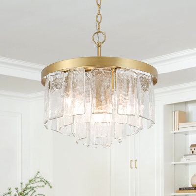 Lustre tambour en verre Livingon