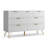 7 - Drawer Dresser 47.2''W Wood Wide Chest Of Drawers With Metal Handle & Feet-2090676319