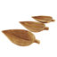 Cole And Grey Teak Wood Handmade Carved Texture Leaf Tray