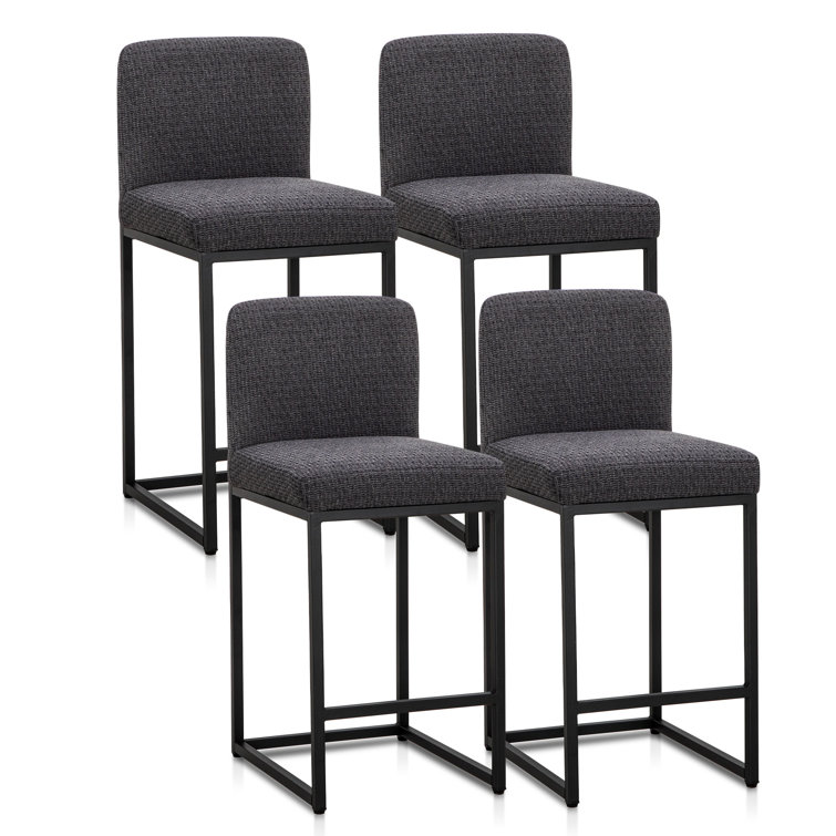 Chenille Bar Stool For Smart Life Set Of 4