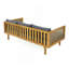 Lit de jour 3 places avec accoudoirs en rotin (coussin gris foncé)-970390332