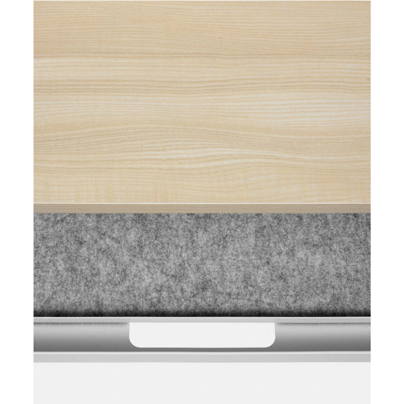 Duo Standing Desk, Woodgrain, Charcoal, 47.3" H x 48" W x 24" D