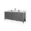 Meuble-lavabo double 84 po avec plateau en marbre Chicago Teak