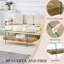 Table basse - Style moderne, verre transparent et verre autocollant en bois, autocollant, support pratique-1803261328