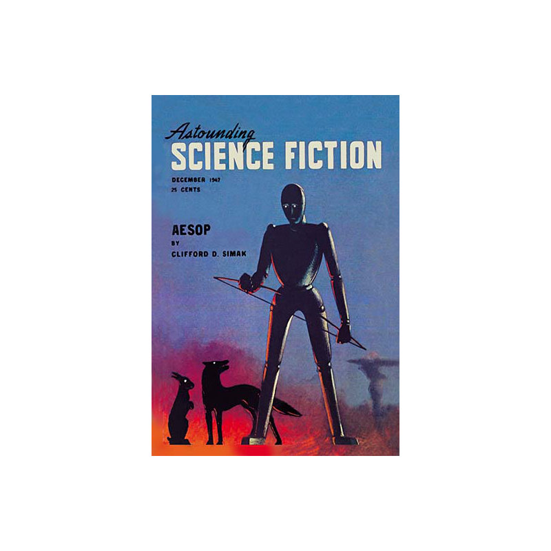 Étonnante science-fiction, december 1947-impression publicitaire, H 66 po x l 44 po x P 1,5 po