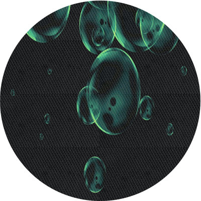 Tapis vert/noir à motifs