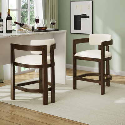 Evesham 26" Wood Upholstered Barstools