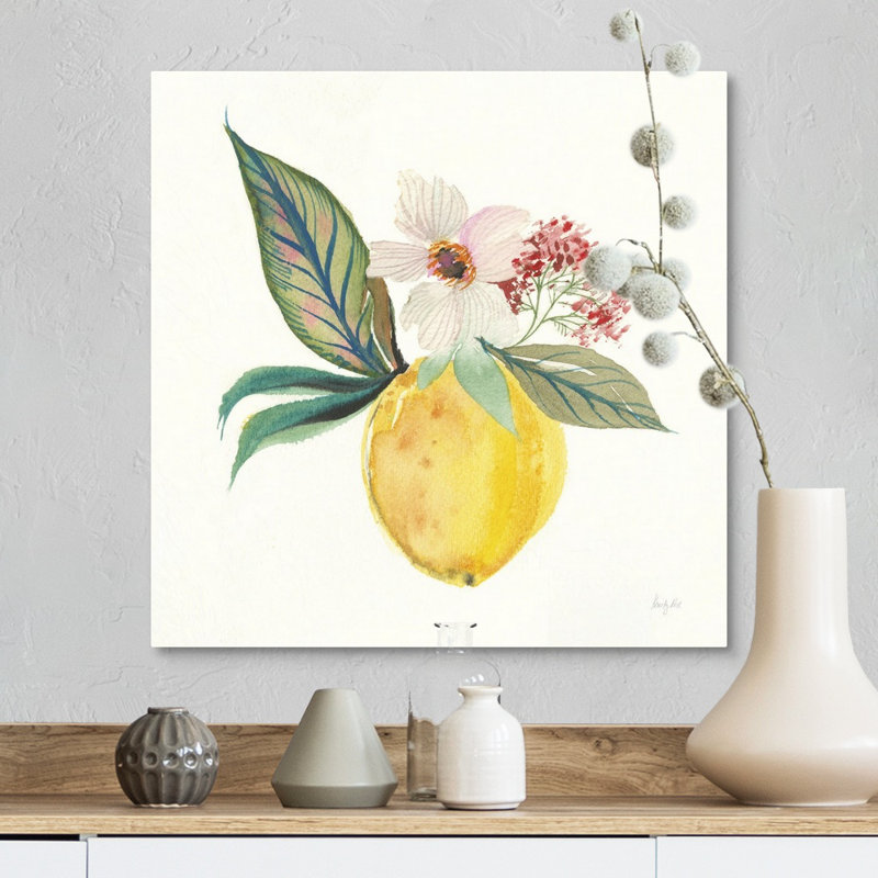 «Citrus Summer IV» par Kristy riz - reproduction d'art sur toile, H 16 po x l 16 po x P 1,25 po, Toile tendue
