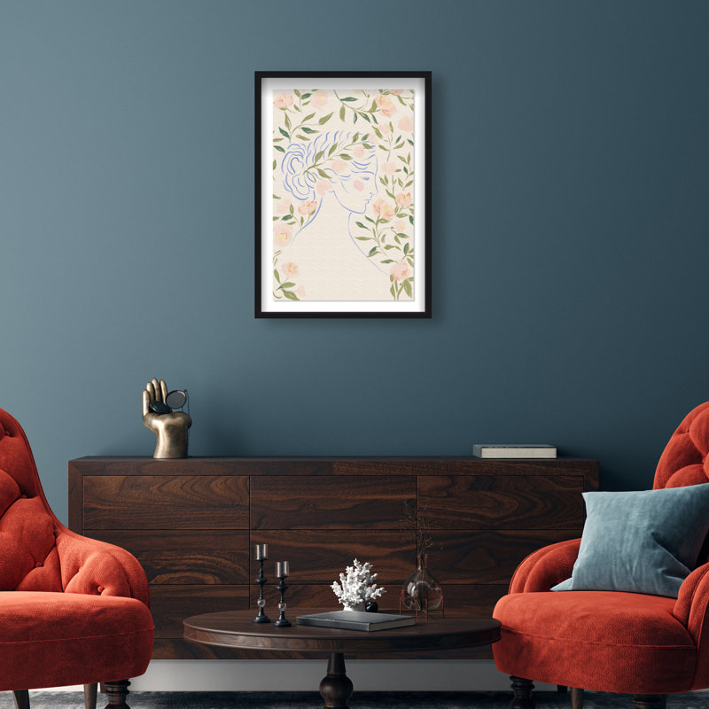 Blooming Hera Shadowbox People Print by Oliver Gal, Black Frame, 10 x 15, 16.5"H x 11.5"W, Black Shadowbox