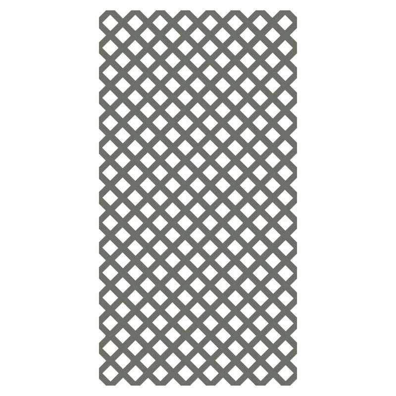 Black Vinyl Diamond Privacy Garden Lattice 4 ft x 8 ft