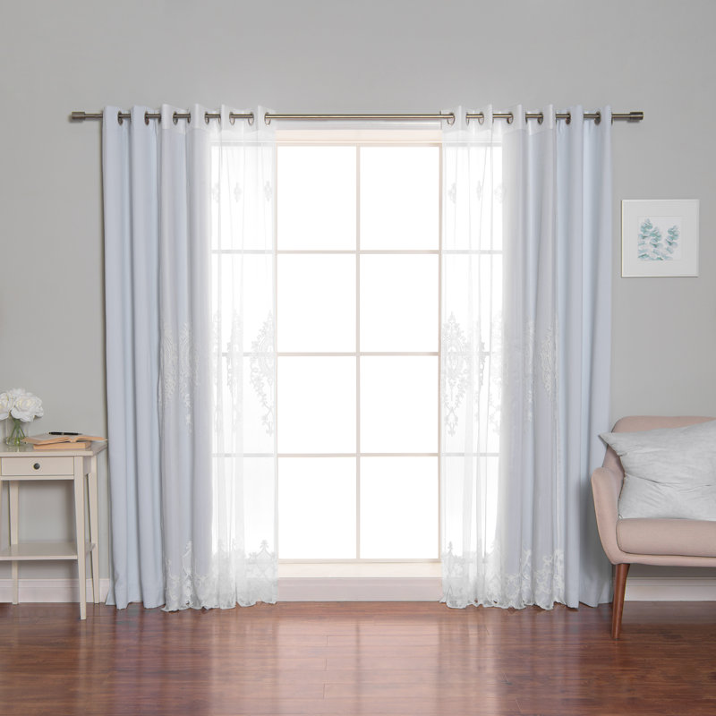Salomon Blackout Curtain, 52" W x 84" L, Vapor