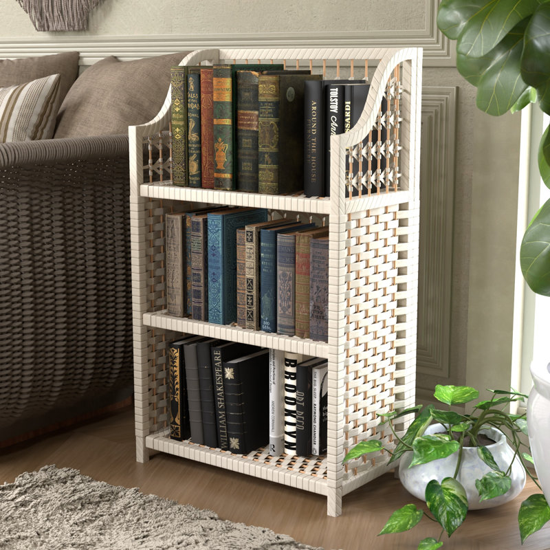 Johns Natural Fiber Shelves, White, (3 Shelves) 34" H x 19.75" W x 10.25" D