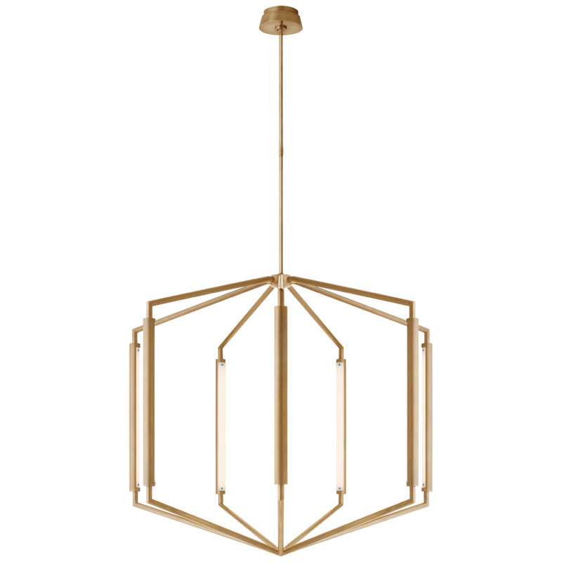 Appareil 7 - Light LED Chandelier, Antique-Burnished Brass