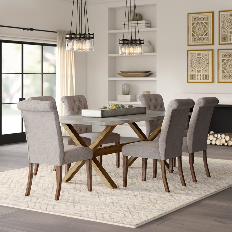 Ensemble repas pour 6 personnes Hopedale, Gris pâle