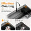 Évier de cuisine encastré noir 33 po avec drain escamotable en acier inoxydable 304 et cuve simple en acier inoxydable 304 avec accessoires-133652668