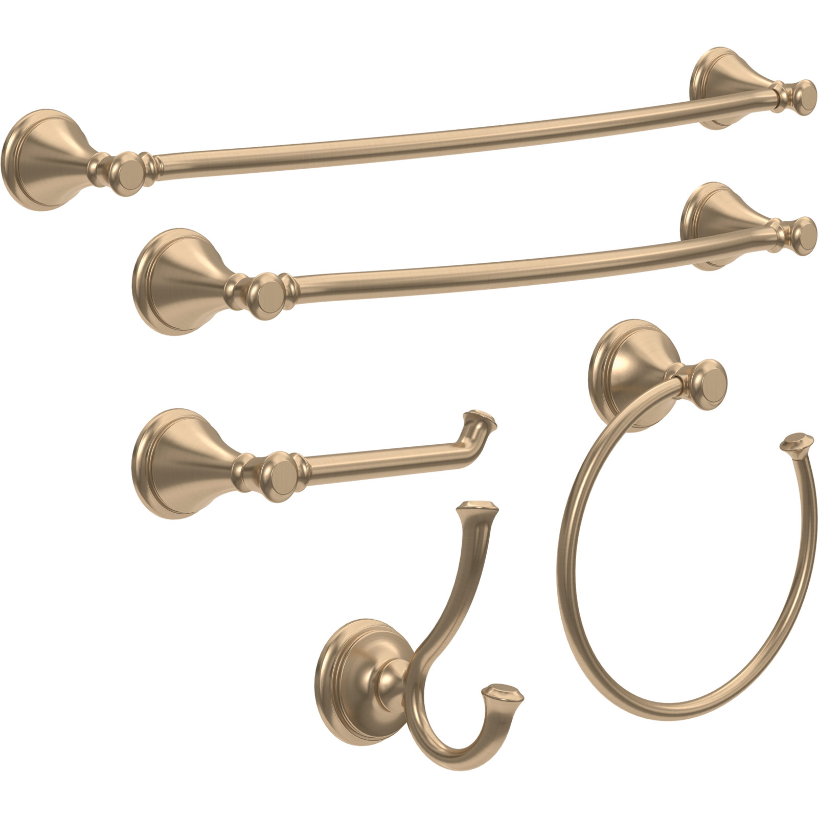 Cassidy™ Wall Mounted Towel Hook, Brilliance Champagne Bronze