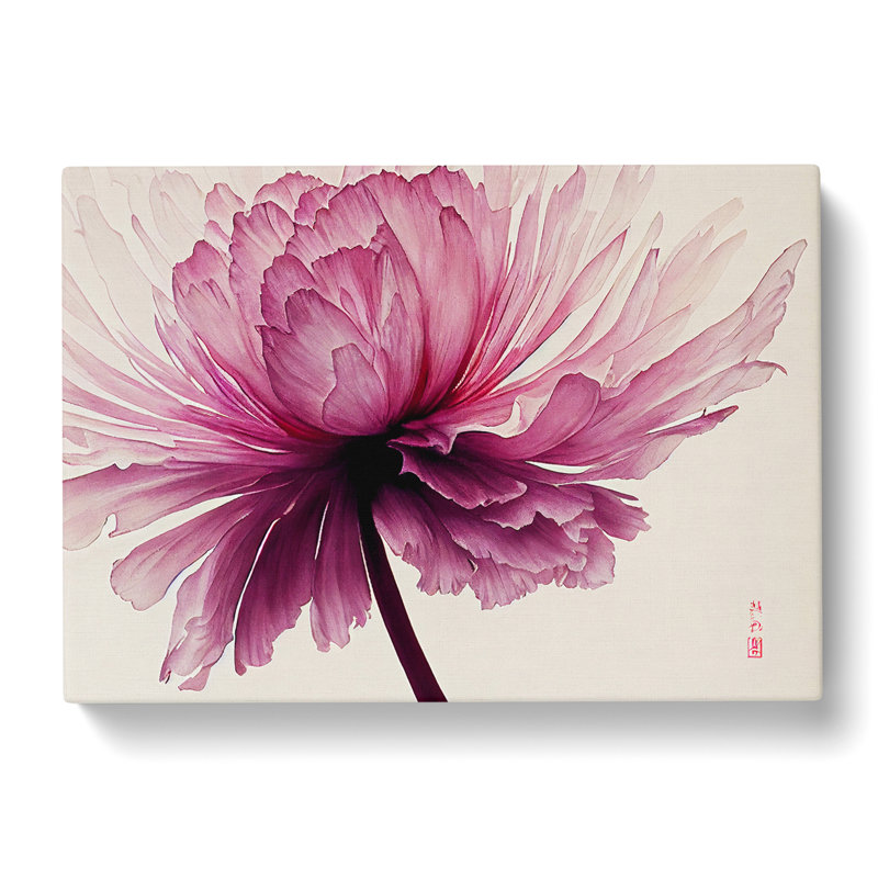 Dreamlike Carnation Flower - Wrapped Canvas, 50cm H x 76cm W x 3cm D